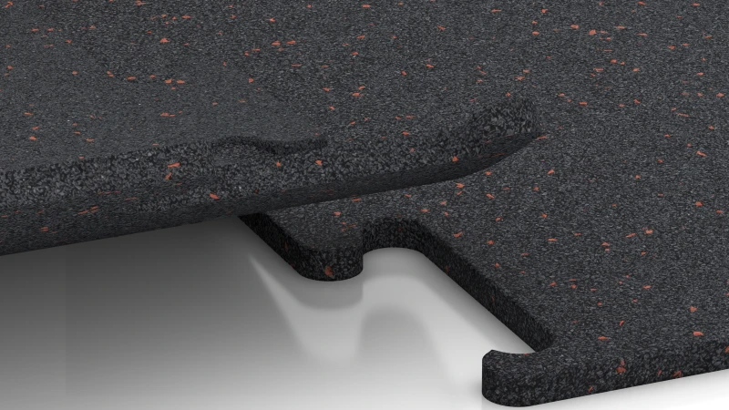 Uitgesneden puzzelverbinding zonder voeg