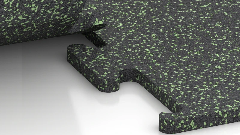 Uitgesneden puzzelverbinding zonder voeg
