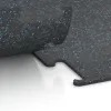 Großaufnahme vom Verbindungssystem von WARCO-Boden 3766 - Fitness Performance Elite Trainingsvloer im Farbdesign Licht blauw gespikkeld. Abmessungen 500 x 500 x 10 mm.