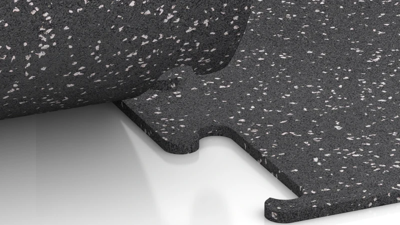 Uitgesneden puzzelverbinding zonder voeg