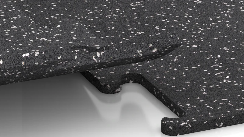 Uitgesneden puzzelverbinding zonder voeg