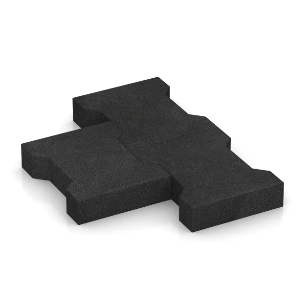 Großaufnahme vom Verbindungssystem von WARCO-Boden 3844 - H-klinkers im Farbdesign Antraciet. Abmessungen 20 × 16,5 × 4,3 cm | 25 m².