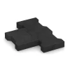 Großaufnahme vom Verbindungssystem von WARCO-Boden 3845 - H-klinkers im Farbdesign Antraciet. Abmessungen 20 × 16,5 × 4,3 cm | 0,0278 m².