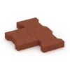 Großaufnahme vom Verbindungssystem von WARCO-Boden 7069 - H-klinkers im Farbdesign Baksteenrood. Abmessungen 20 x 16,5 x 4,5 cm | 0,0278 m².
