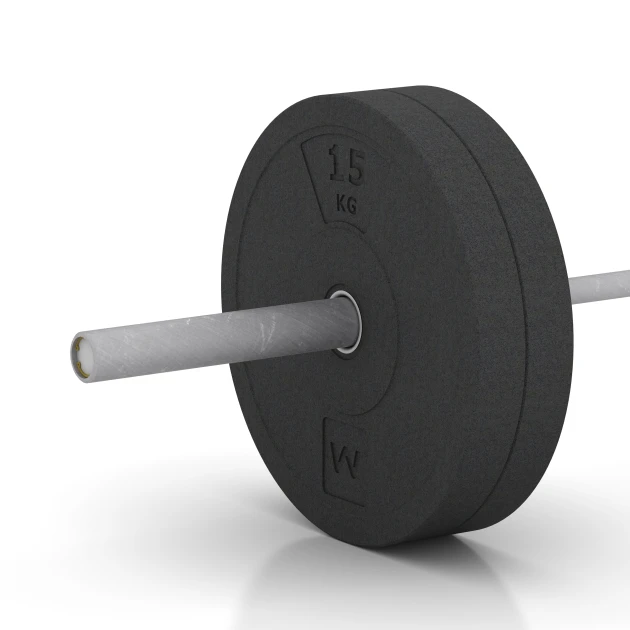Großaufnahme vom Verbindungssystem von WARCO-Boden 6088 - Bumper Plate Slim im Farbdesign Antraciet. Abmessungen 15 kg | ø 45,4 x 5,85 cm.