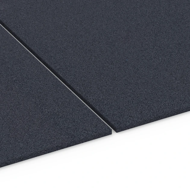 Großaufnahme vom Verbindungssystem von WARCO-Boden 6175 - Fitness Performance Elite Trainingsvloer im Farbdesign Antraciet. Abmessungen 100 × 100 × 1,5 cm.