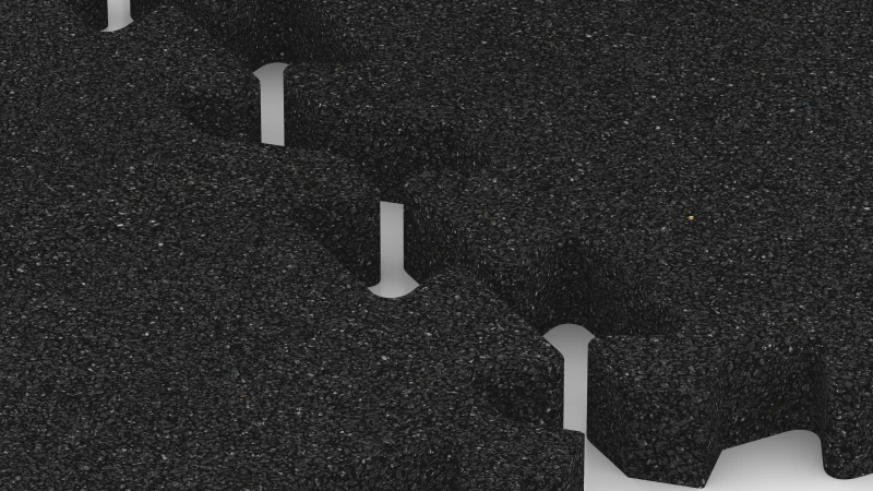 Puzzelverbinding met licht afgeschuinde voeg