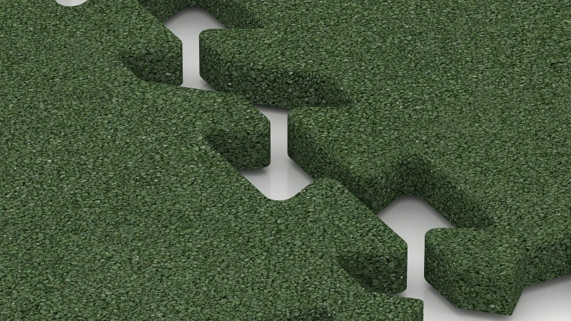 Puzzelverbinding met licht afgeschuinde voeg