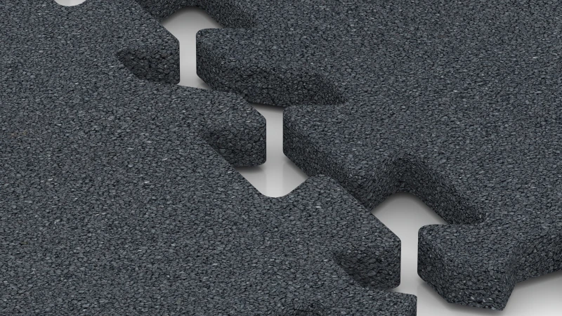 Puzzelverbinding met licht afgeschuinde voeg