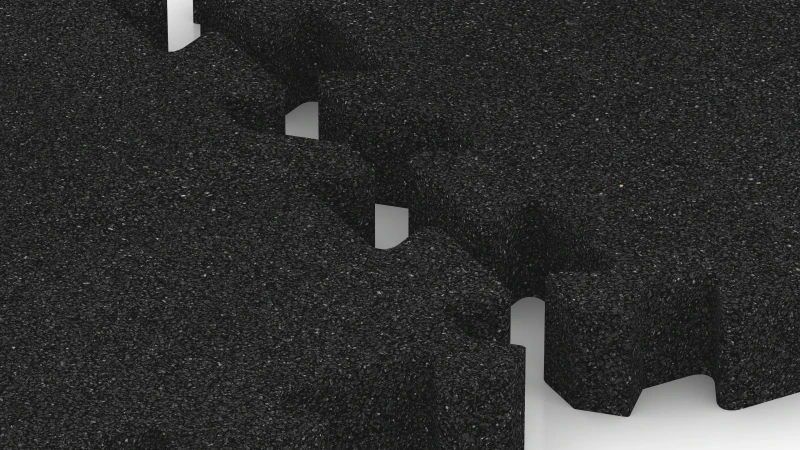 Puzzelverbinding met licht afgeschuinde voeg