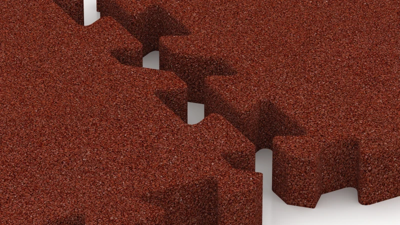 Puzzelverbinding met licht afgeschuinde voeg