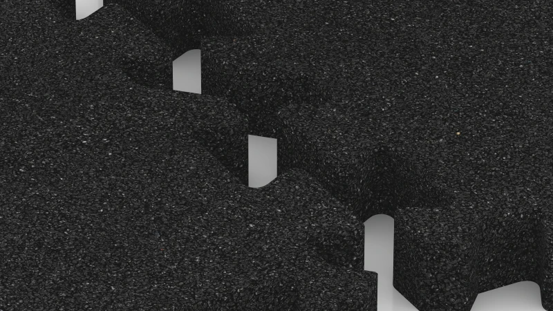 Puzzelverbinding met licht afgeschuinde voeg