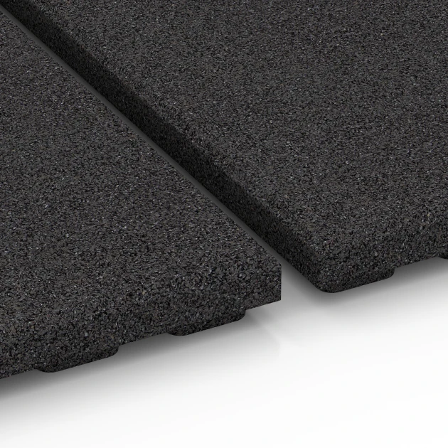 Großaufnahme vom Verbindungssystem von WARCO-Boden 6389 - Stalmat Luxe im Farbdesign Antraciet. Abmessungen 100 x 50 x 4,5 cm | 0,50 m².