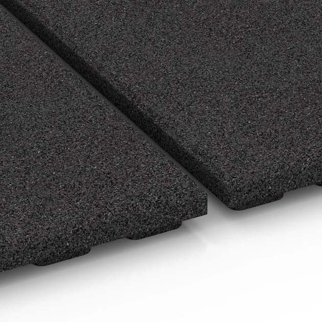 Großaufnahme vom Verbindungssystem von WARCO-Boden 6385 - Stalmat Comfort im Farbdesign Antraciet. Abmessungen 100 x 50 x 4 cm | 0,50 m².