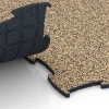 Großaufnahme vom Verbindungssystem von WARCO-Boden 6930 - Beursvloer kliktegel im Farbdesign Rattan. Abmessungen 97,1 x 97,1 × 1,8 cm.