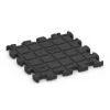 Großaufnahme vom Verbindungssystem von WARCO-Boden 6769 - Zwembadrand tegels im Farbdesign Donkergrijs graniet. Abmessungen 30 x 30 x 1,8 cm.