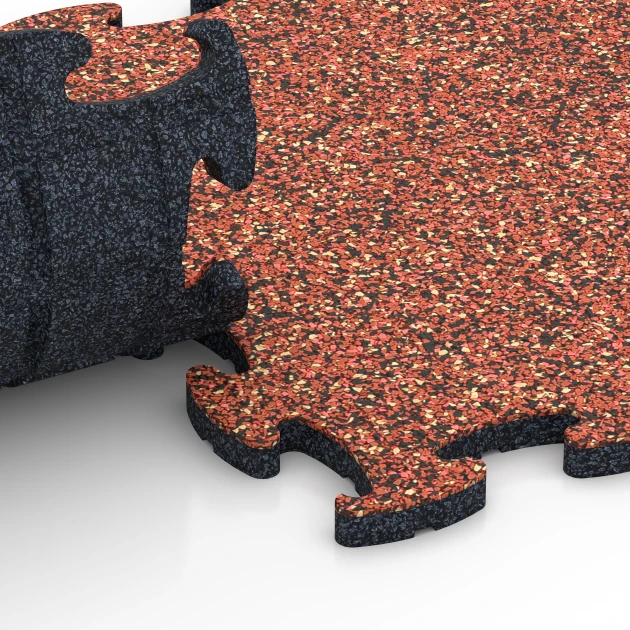Großaufnahme vom Verbindungssystem von WARCO-Boden 6773 - Zwembadrand tegels im Farbdesign Etna. Abmessungen 28,9 x 28,9 x 1,8 cm.