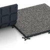 Großaufnahme vom Verbindungssystem von WARCO-Boden 7132 - Fitnessvloer voor buiten im Farbdesign Donkergrijs graniet. Abmessungen 60 x 60 x 3 cm | 0,36 m².