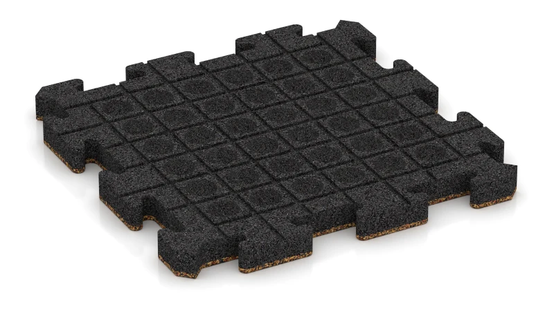 Drainagekanalen en koepels in een vierkant patroon