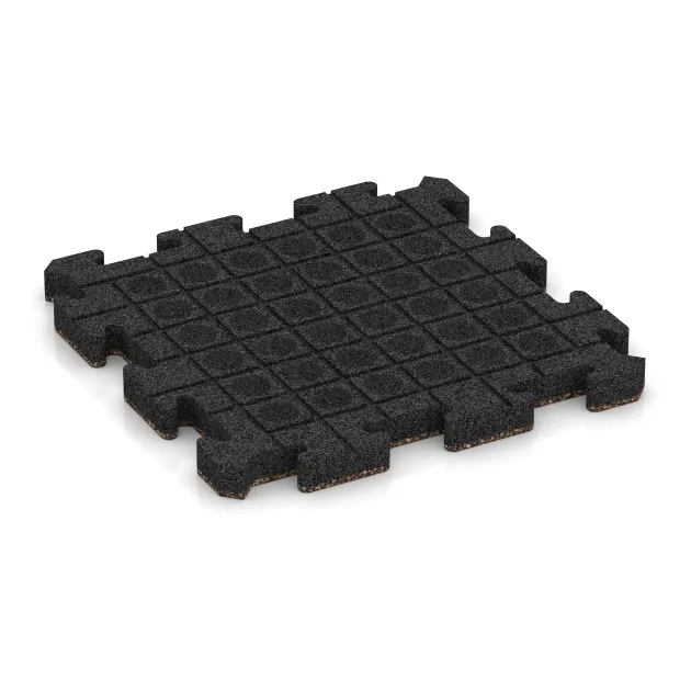 Aufsicht auf die Unterseite, also die Bodenseite von WARCO-Formteil 2881 - Loopbrug im Format 500 x 500 x 40 mm.