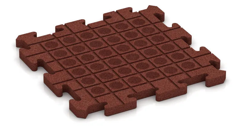 Drainagekanalen en koepels in een vierkant patroon