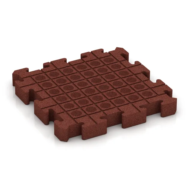 Aufsicht auf die Unterseite, also die Bodenseite von WARCO-Formteil 3187 - Rubberen straattegels im Format 500 x 500 x 60 mm.