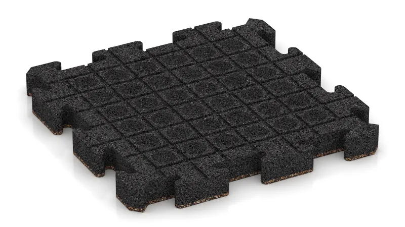 Drainagekanalen en koepels in een vierkant patroon