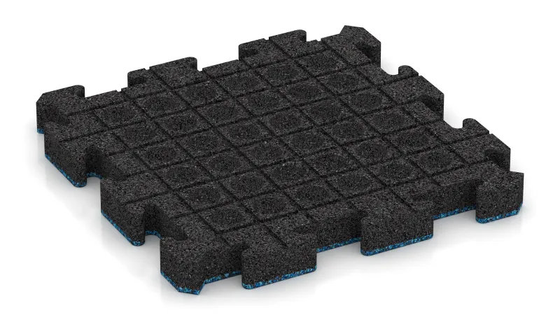 Drainagekanalen en koepels in een vierkant patroon