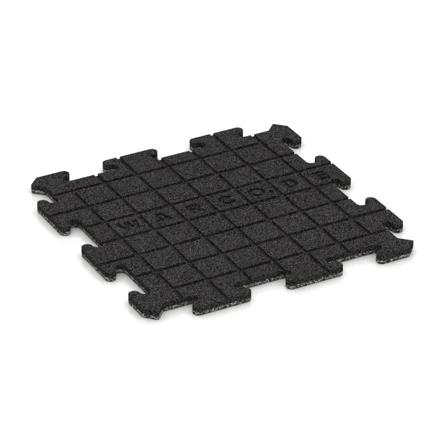 Aufsicht auf die Unterseite, also die Bodenseite von WARCO-Formteil 0125 - Zwembadrandtegel im Format 500 x 500 x 18 mm.