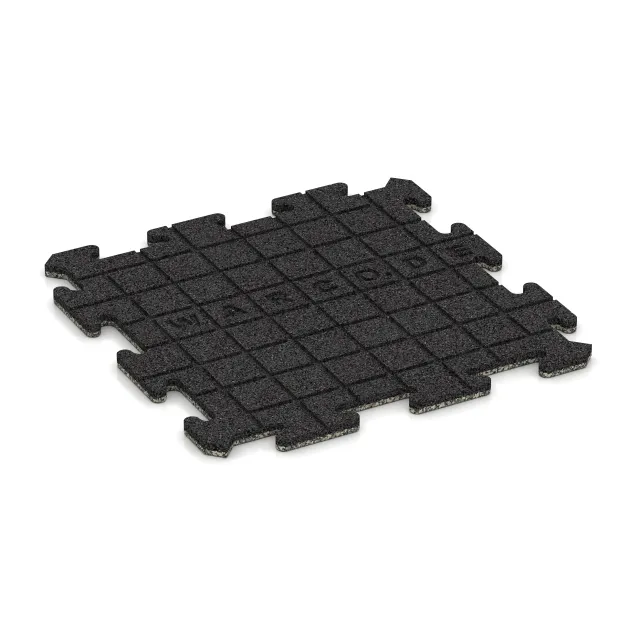 Aufsicht auf die Unterseite, also die Bodenseite von WARCO-Formteil 0126 - Zwembadrandtegel im Format 500 x 500 x 18 mm.