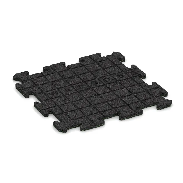 Aufsicht auf die Unterseite, also die Bodenseite von WARCO-Formteil 0127 - Zwembadrandtegel im Format 500 x 500 x 18 mm.
