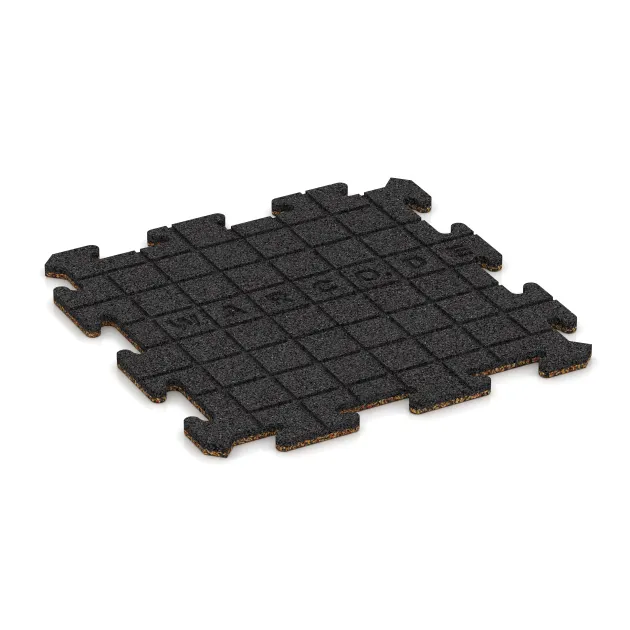 Aufsicht auf die Unterseite, also die Bodenseite von WARCO-Formteil 0128 - Zwembadrandtegel im Format 500 x 500 x 18 mm.