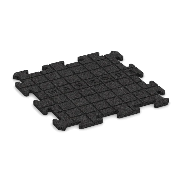 Aufsicht auf die Unterseite, also die Bodenseite von WARCO-Formteil 6102 - Indoor-Klicktegel im Format 50 x 50 x 1,8 cm | 0,25 m².