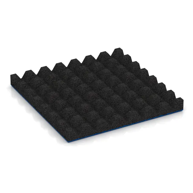 Aufsicht auf die Unterseite, also die Bodenseite von WARCO-Formteil 0679 - Valtegel im Format 500 x 500 x 50 mm.