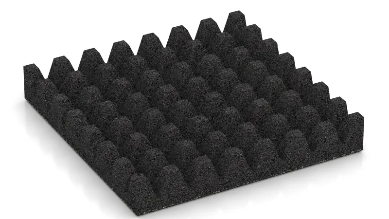 Structuur van 50 mm hoge afgeknotte piramiden