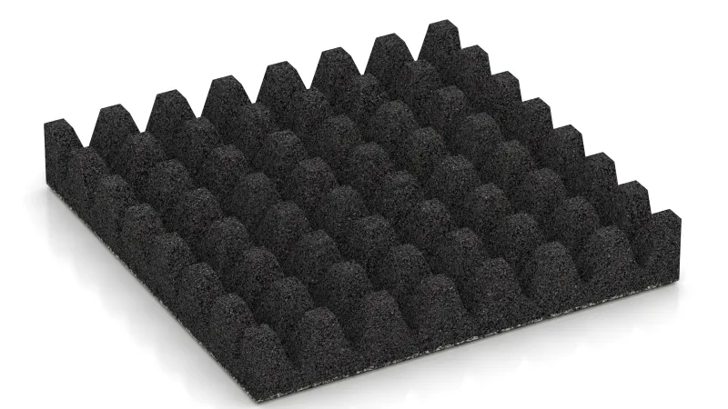 Structuur van 50 mm hoge afgeknotte piramiden