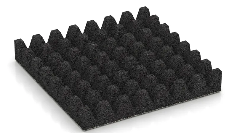 Structuur van 50 mm hoge afgeknotte piramiden