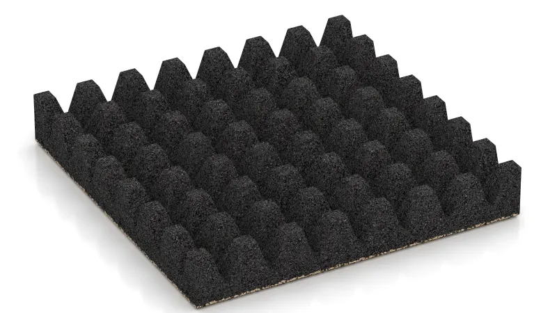 Structuur van 50 mm hoge afgeknotte piramiden