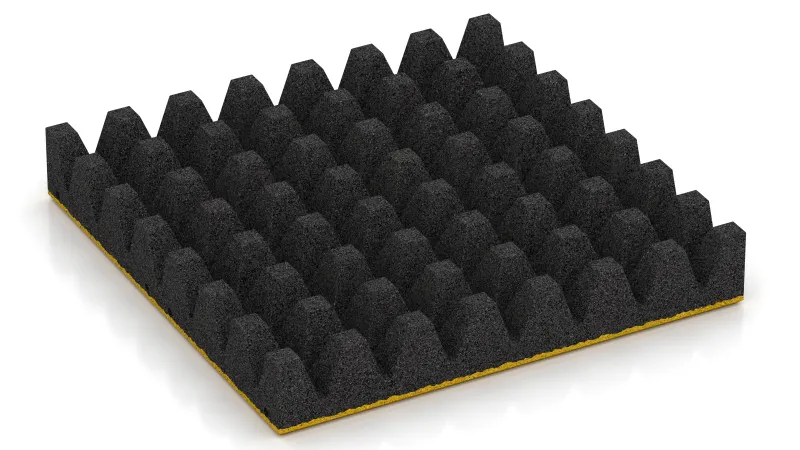 Structuur van 50 mm hoge afgeknotte piramiden