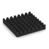 Aufsicht auf die Unterseite, also die Bodenseite von WARCO-Formteil 5607 - Rubber speelplaatstegel 8 cm - EN 1177 ≤ 215 cm im Format 500 x 500 x 80 mm.