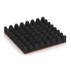 Aufsicht auf die Unterseite, also die Bodenseite von WARCO-Formteil 5608 - Rubber speelplaatstegel 8 cm - EN 1177 ≤ 215 cm im Format 500 x 500 x 80 mm.