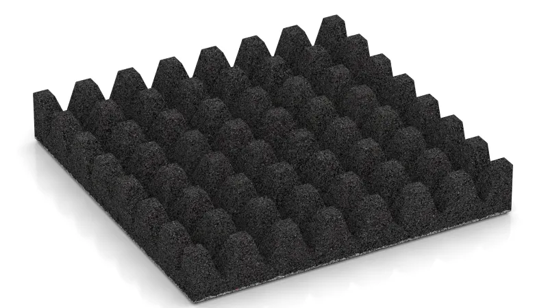 Structuur van 50 mm hoge afgeknotte piramiden