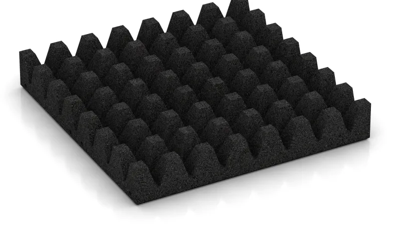 Structuur van 50 mm hoge afgeknotte piramiden