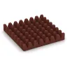 Aufsicht auf die Unterseite, also die Bodenseite von WARCO-Formteil 5597 - Rubber speelplaatstegel 8 cm - EN 1177 ≤ 195 cm im Format 500 x 500 x 80 mm.