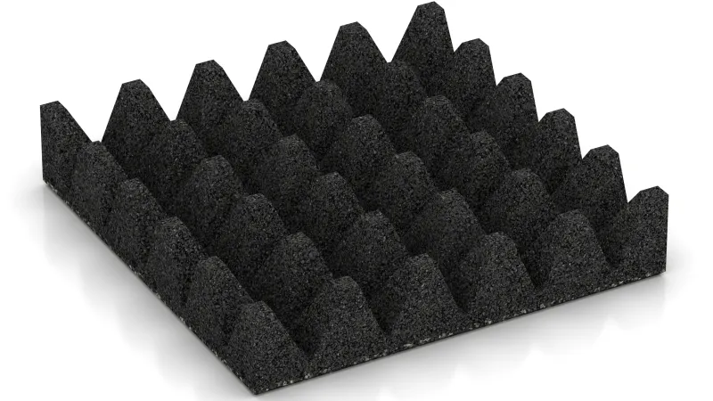 Structuur van 75 mm hoge afgeknotte piramiden