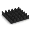 Aufsicht auf die Unterseite, also die Bodenseite von WARCO-Formteil 5644 - Rubber speelplaatstegel 10 cm - EN 1177 ≤ 300 cm im Format 500 x 500 x 100 mm.