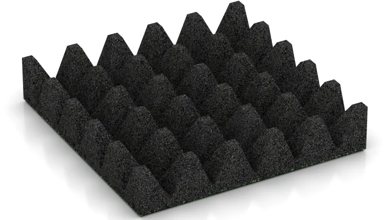 Structuur van 75 mm hoge afgeknotte piramiden