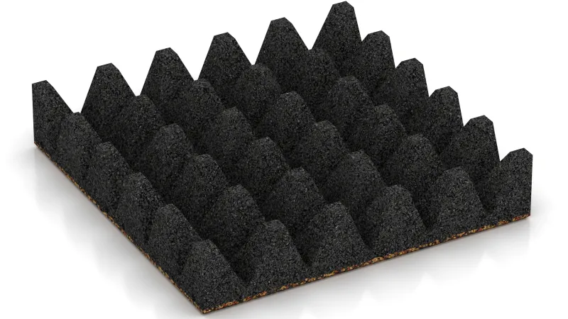 Structuur van 75 mm hoge afgeknotte piramiden