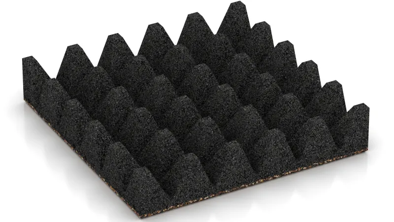 Structuur van 75 mm hoge afgeknotte piramiden