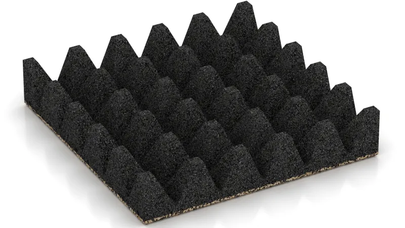 Structuur van 75 mm hoge afgeknotte piramiden